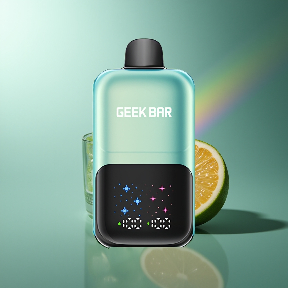 Wholesale Lithuania GEEK BAR 2GO 50000 Puffs Šalta Mėta Ledas Interactive Large Screen Dual Tanks