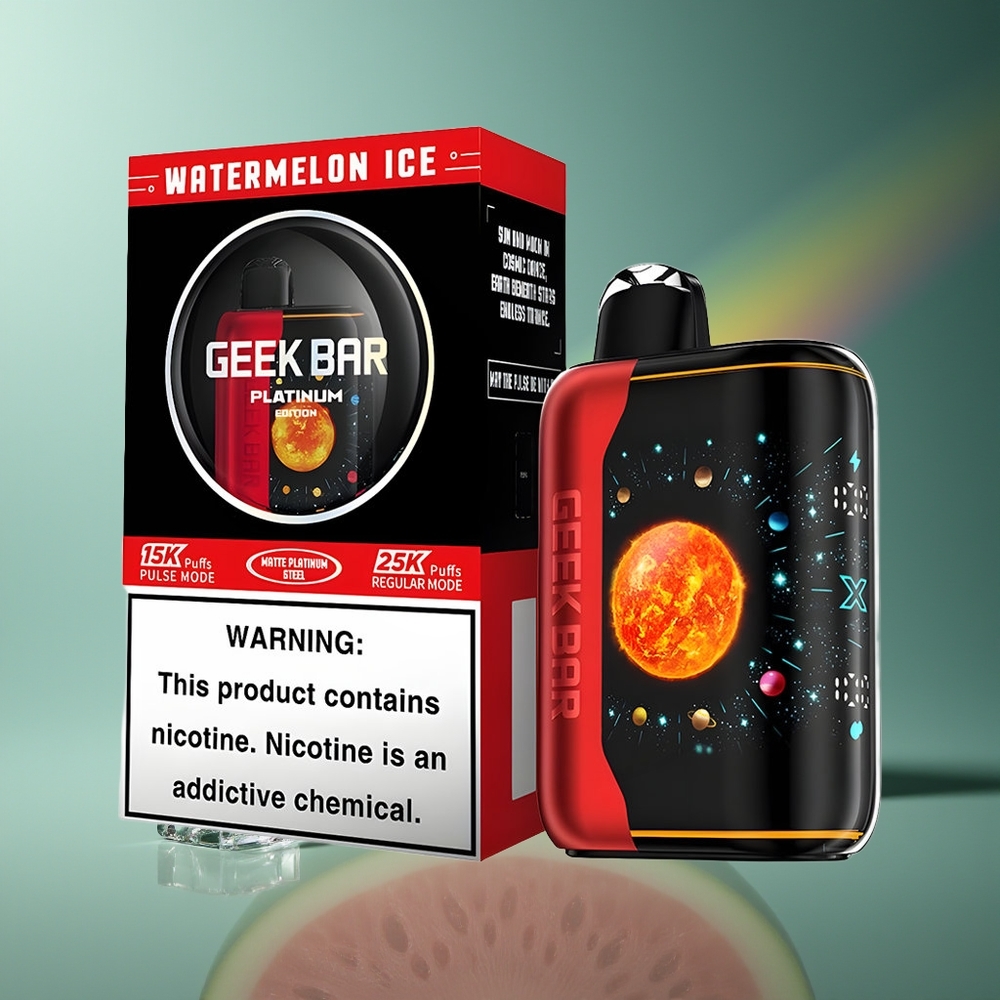 Wholesale Lithuania GEEK BAR Platinum Edition 25000 Puffs Arbūzas ledas Dual Mesh Coil