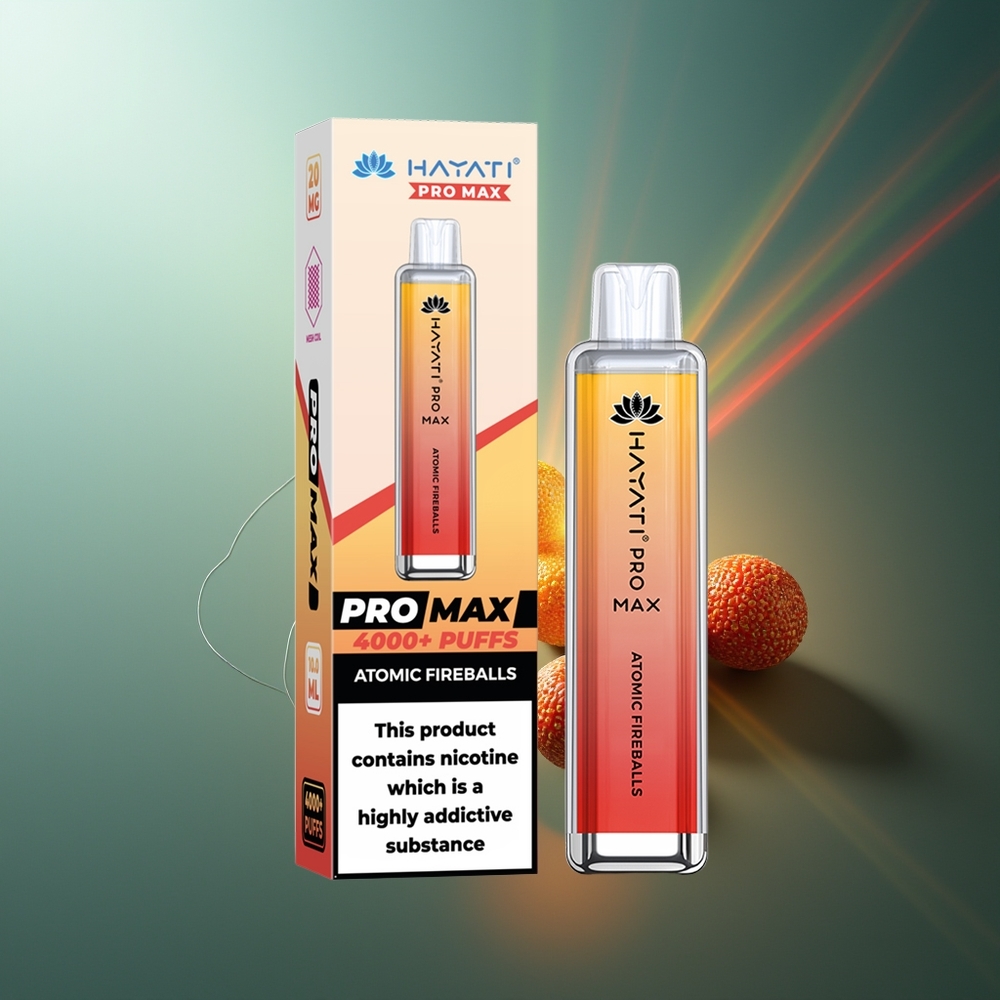 Wholesale Lithuania Hayati Pro Max 4000 Pūsų Vienkartinės Elektroninės Cigaretės Atominės Ugnies Gūžtys 5% Nikotino 1400mAh