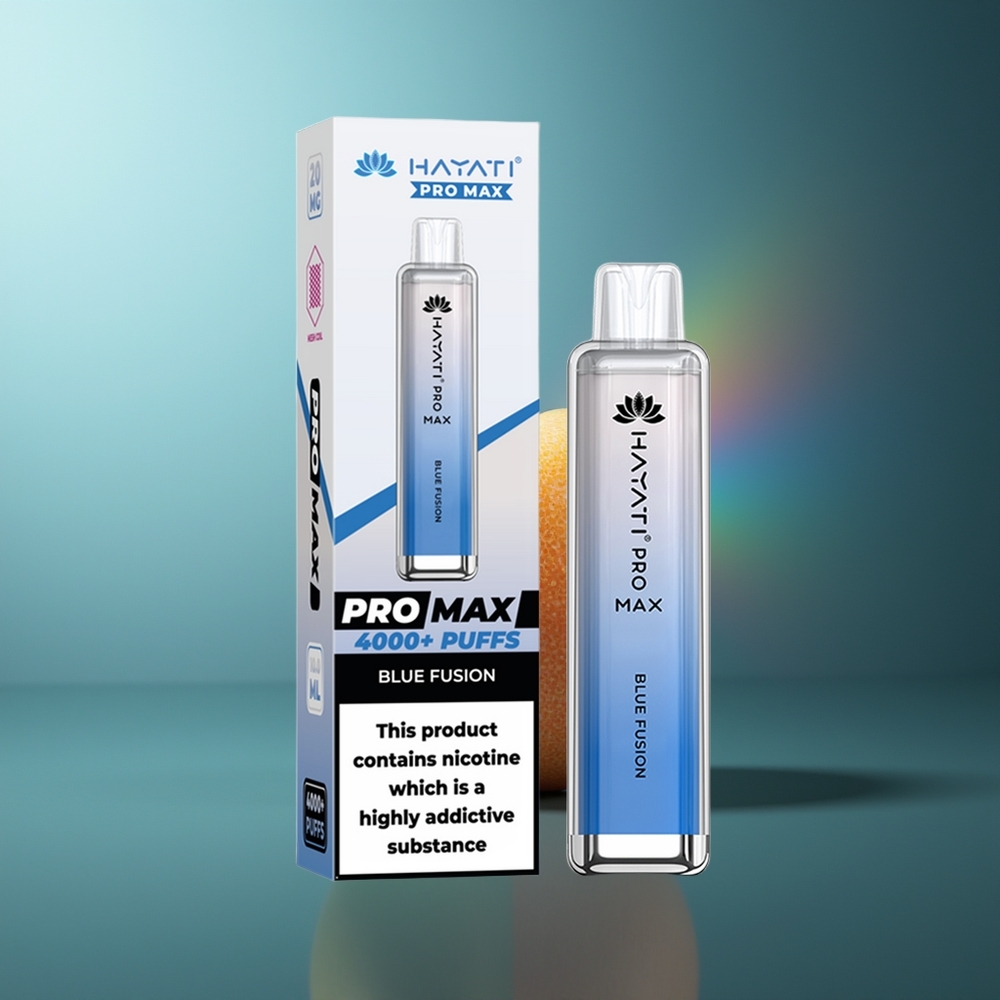 Wholesale Lithuania Hayati Pro Max 4000 Pūsų Vienkartinės Elektroninės Cigaretės Mėlyna Fuzija 5% Nikotino 2ml Bakas