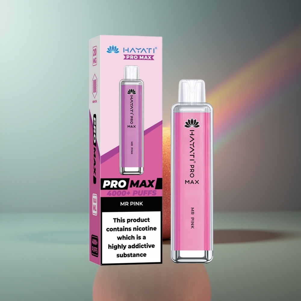 Wholesale Lithuania Hayati Pro Max 4000 Pūsų Vienkartinės Elektroninės Cigaretės Ponas Rožinis 2% Nikotino 1400mAh