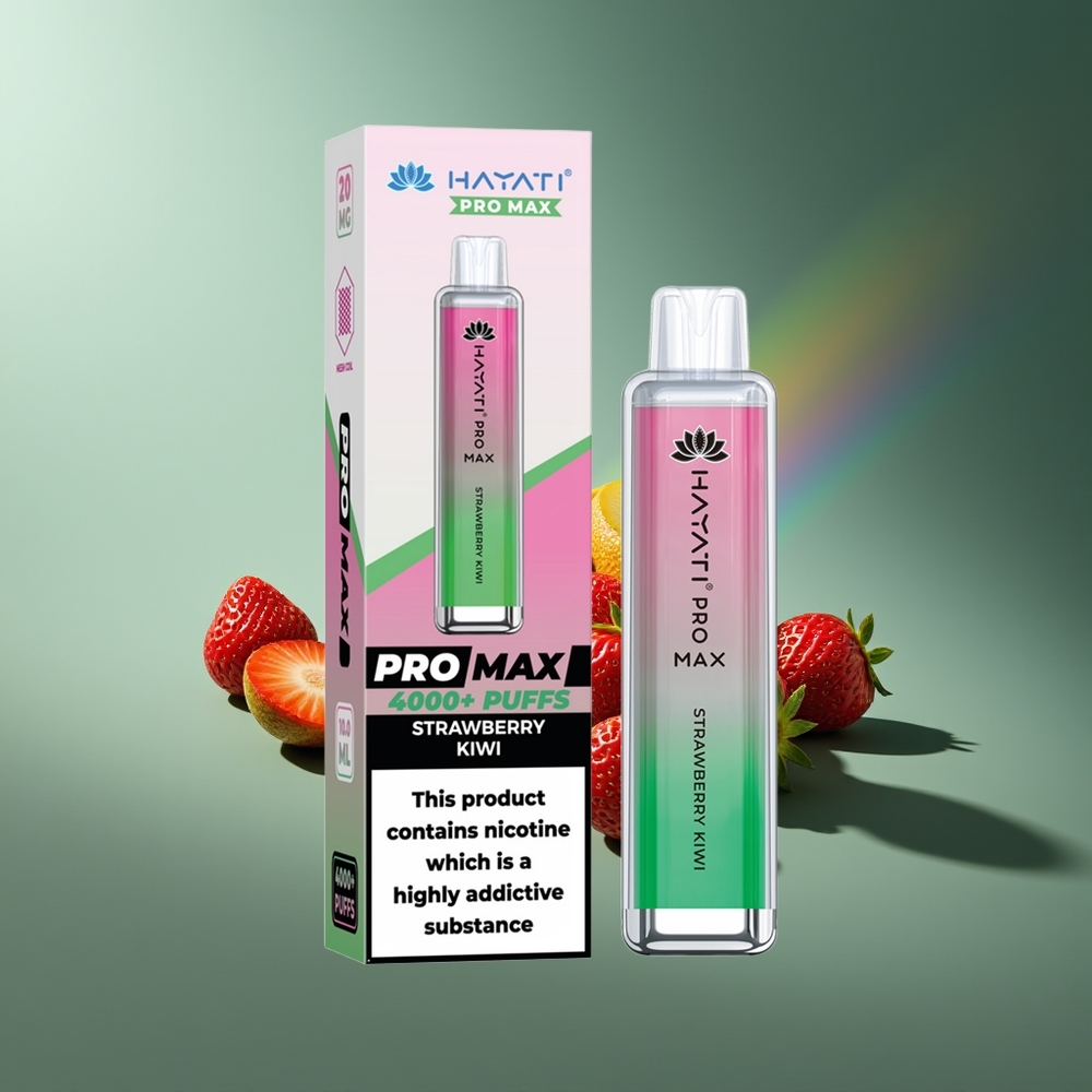 Wholesale Lithuania Hayati Pro Max 4000 Puffs Braškė-Kivis Vienkartinės Elektroninės Cigaretės 2ml TPD-Compliance 5% Nicotine
