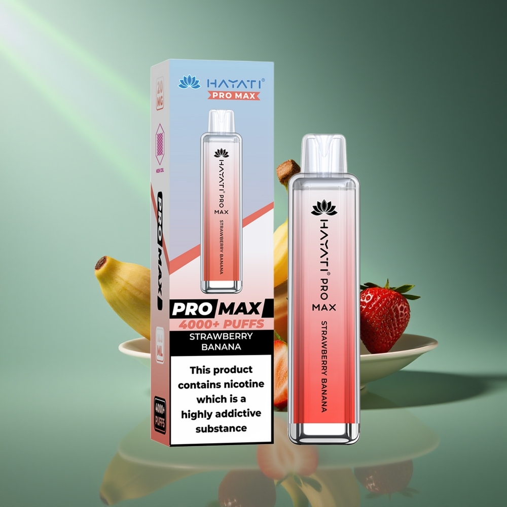 Wholesale Lithuania Hayati Pro Max 4000 Puffs Braškių Bananų Vienkartinės Elektroninės Cigaretės 2% 5% 1400mAh