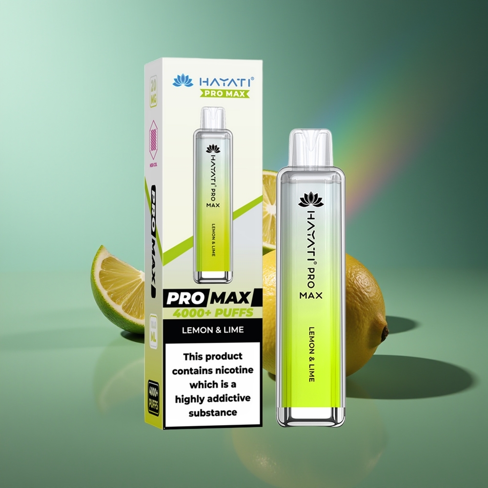Wholesale Lithuania Hayati Pro Max 4000 Puffs Citrina & Žalčiuogė Vienkartinės Elektroninės Cigaretės 1400mAh Dual 1.1 Ohm Mesh Coil