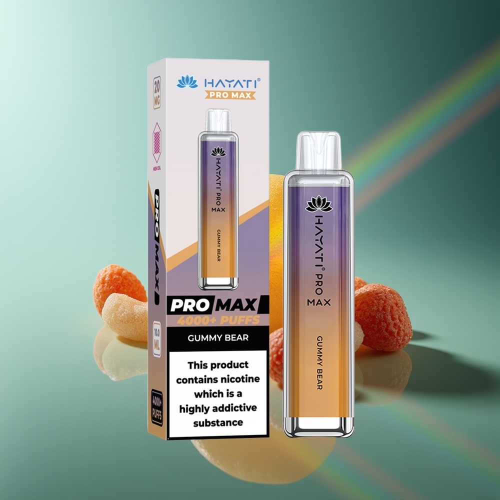 Wholesale Lithuania Hayati Pro Max 4000 Puffs Guminukų Meškiukas Vienkartinės Elektroninės Cigaretės 2% 5% Nicotine 1400mAh