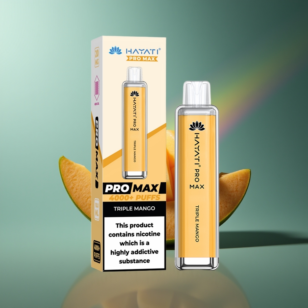 Wholesale Lithuania Hayati Pro Max 4000 Puffs Trijų Mango 5% Nikotino 1400mAh