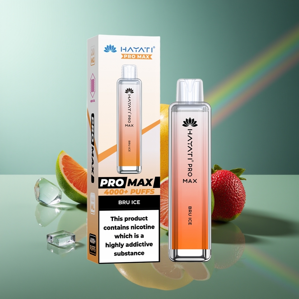 Wholesale Lithuania Hayati Pro Max 4000 Puffs Vienkartinės Elektroninės Cigaretės Bru Ledas 2% 5% Nikotino