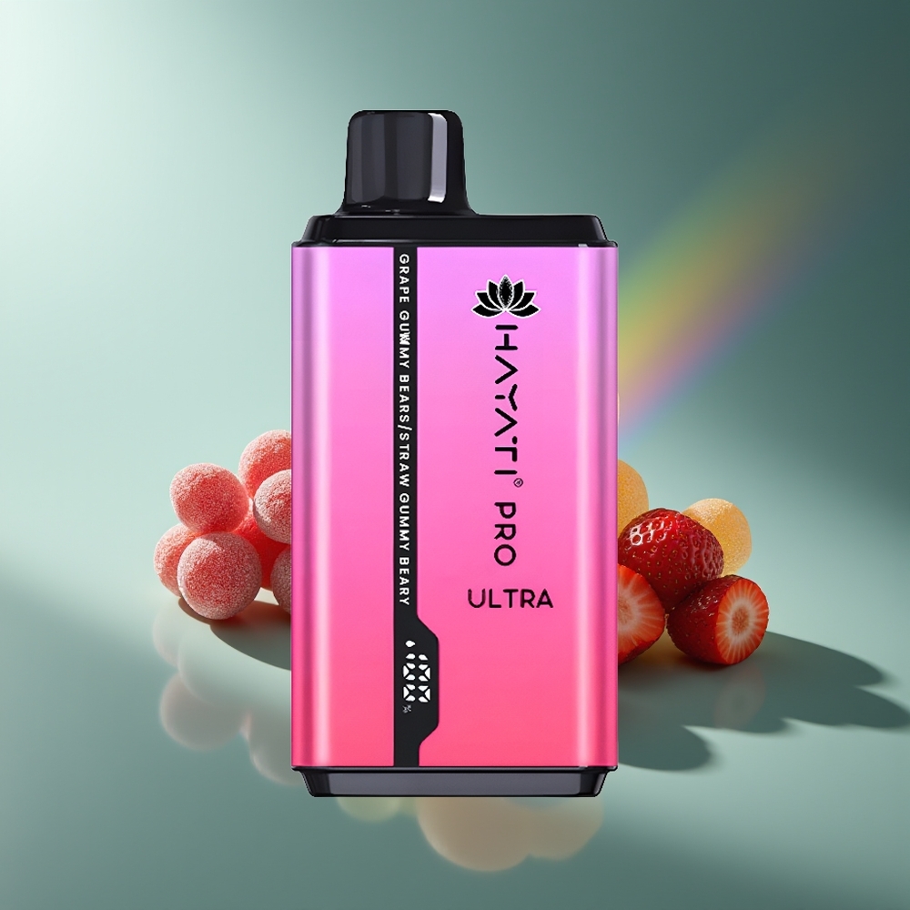 Wholesale Lithuania Hayati Pro Ultra 15000 Pūkų Vynuogių Guminukai Braškių Guminukai 2 12ml 2%