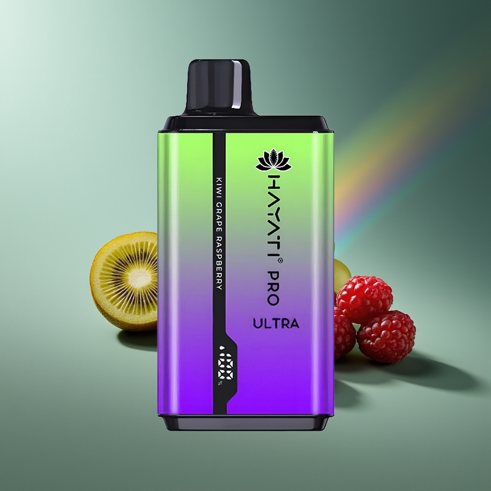 Wholesale Lithuania Hayati Pro Ultra 15000 Pūsų Kiwi Vynuogė Avietė Vienkartinės Elektroninės Cigaretės 850mAh