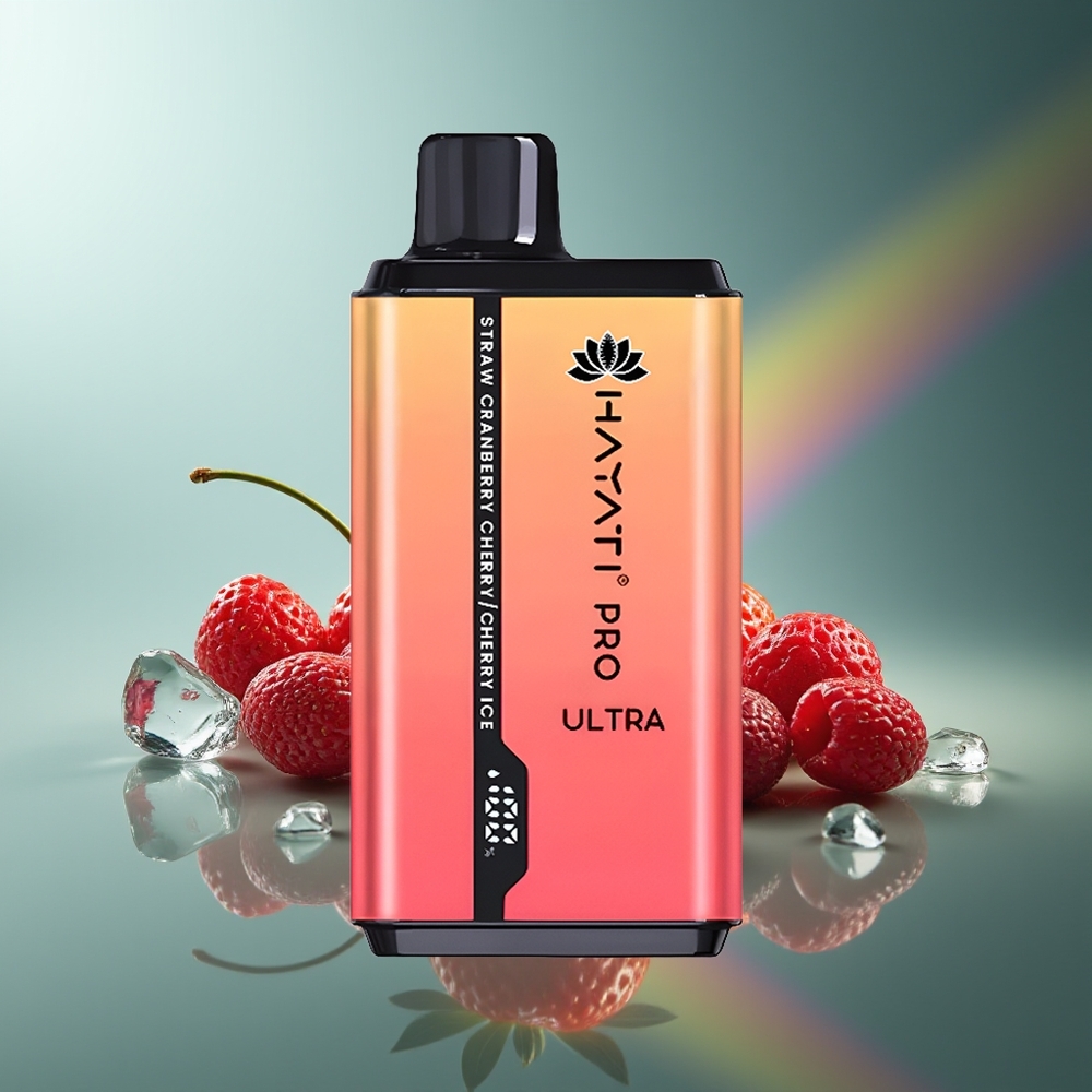 Wholesale Lithuania Hayati Pro Ultra 15000 Puffs Braškė Spanguolė Vyšnia Vyšnia Ledas 2 12ml 2%