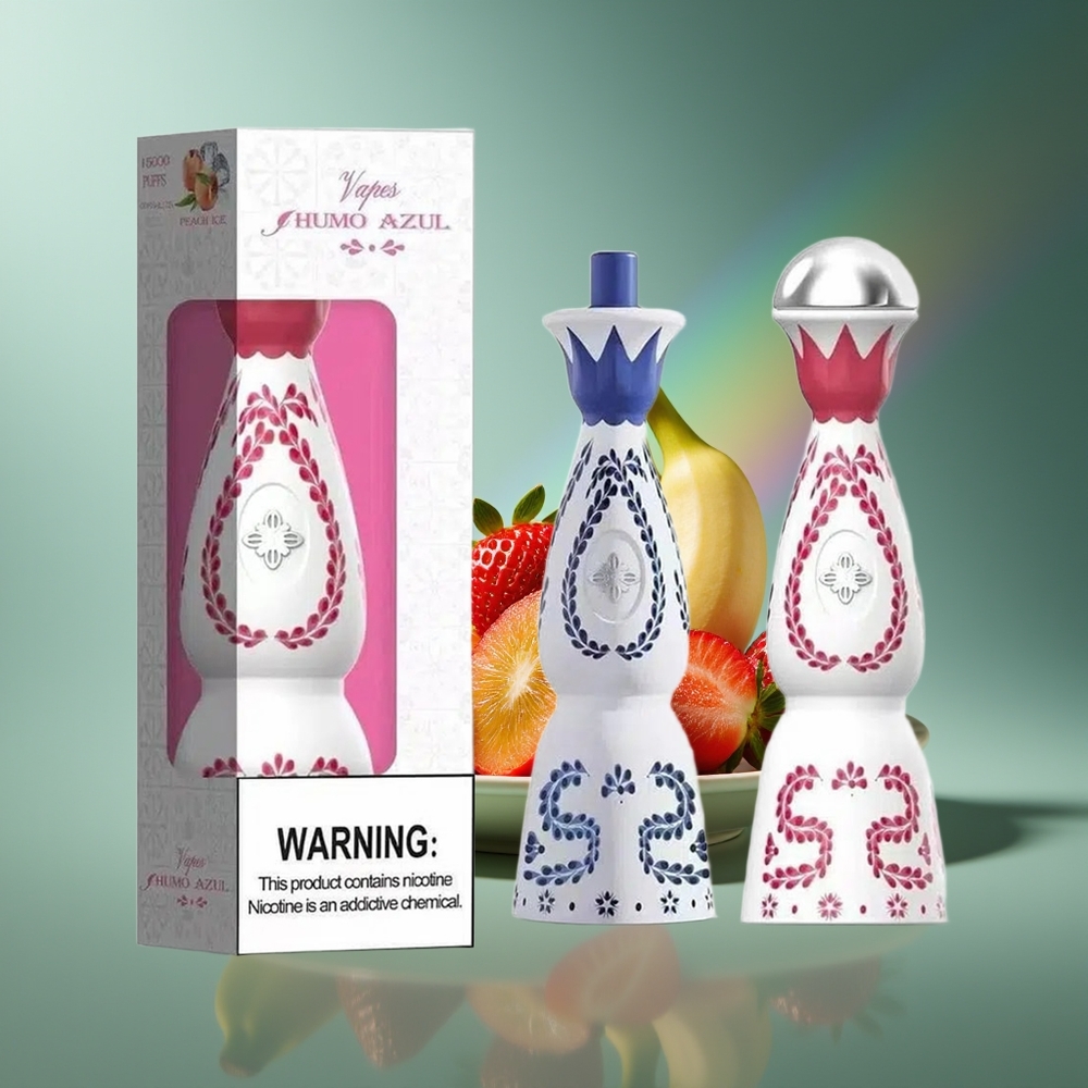 Wholesale Lithuania HUMO Azul 15000 Puffs 20mL Braškės Bananų Drakono Vaisius USB-C