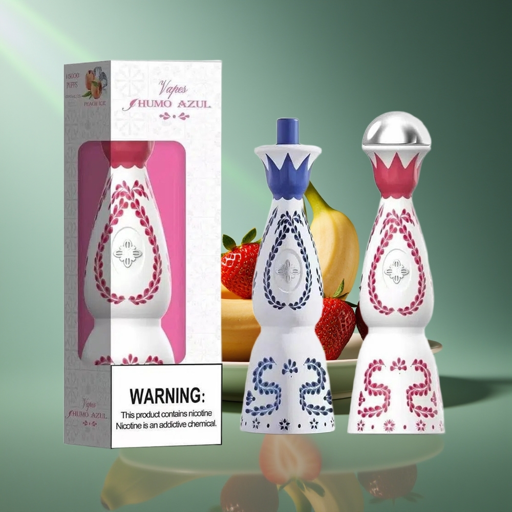 Wholesale Lithuania HUMO Azul 15000 Puffs Braškės-Bananas 20mL 5%