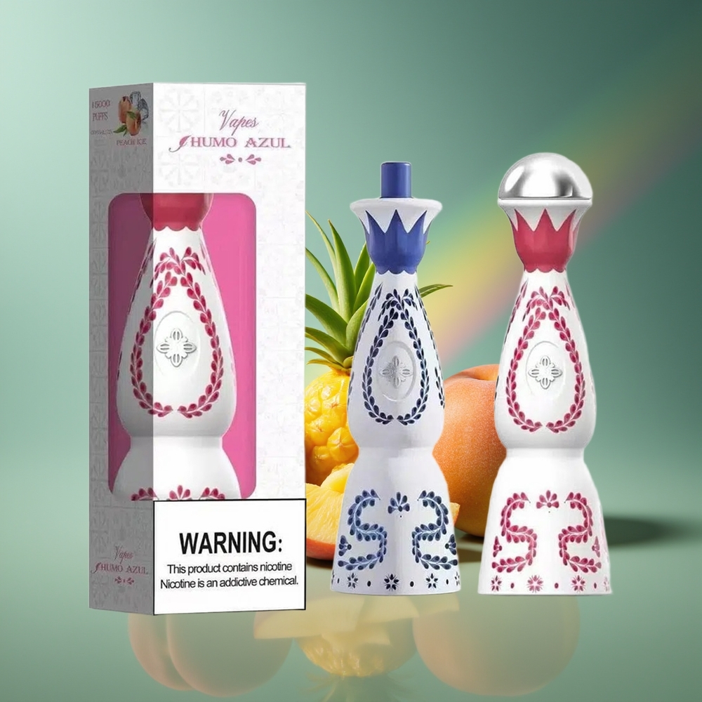 Wholesale Lithuania HUMO Azul 15000 Puffs Persikas Mango Ananasas 20mL 5% Nikotino