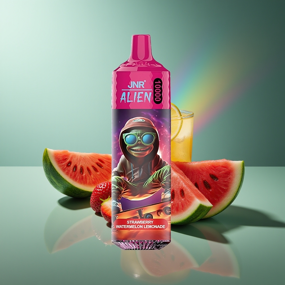 Wholesale Lithuania JNR Alien 10000 Puffs Braškės Vandynio Limonadas RGB LED
