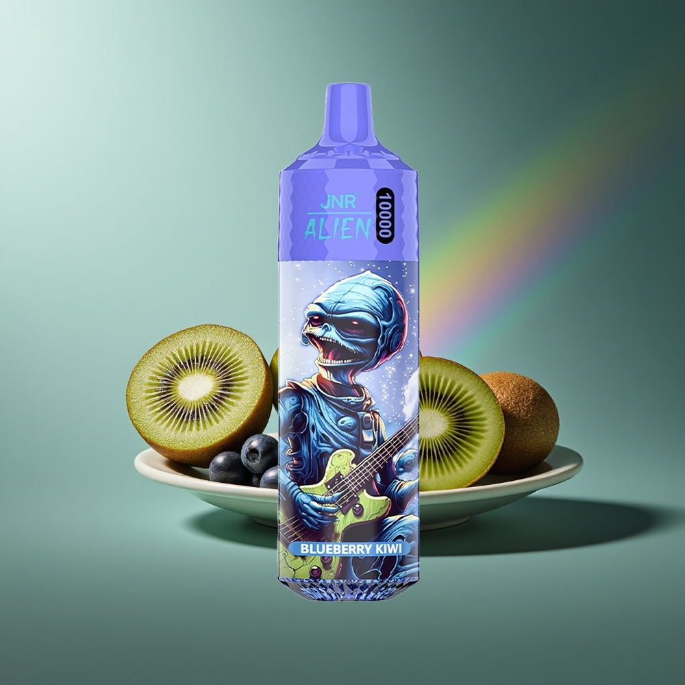 Wholesale Lithuania JNR Alien 10000 Puffs LED Mėlynųjų Gervuogių Kiwi