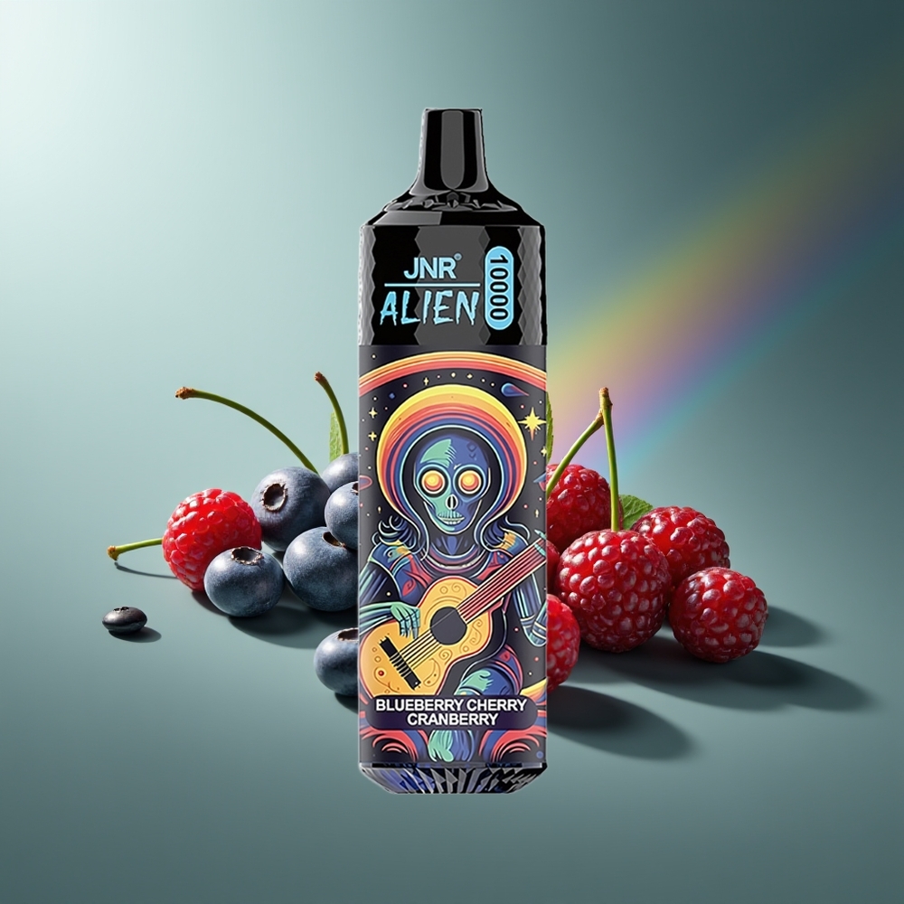 Wholesale Lithuania JNR Alien 10000 Puffs Mėlynųjų Gervuogių Vyšnių LED (RGB)