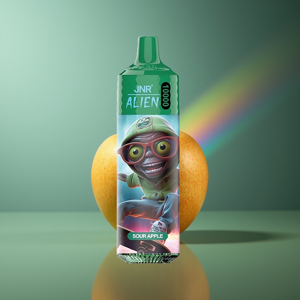 Wholesale Lithuania JNR Alien 10000 Puffs Rūgščios Obuolys 850mAh LED