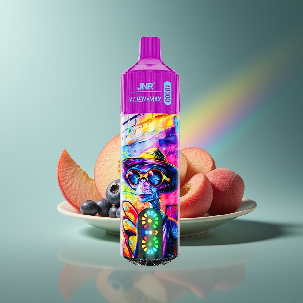 Wholesale Lithuania JNR Alien Max 18000 Pufų Persikas Mėlynų Uogų Saldainiai Tipas-C Greitas įkrovimas