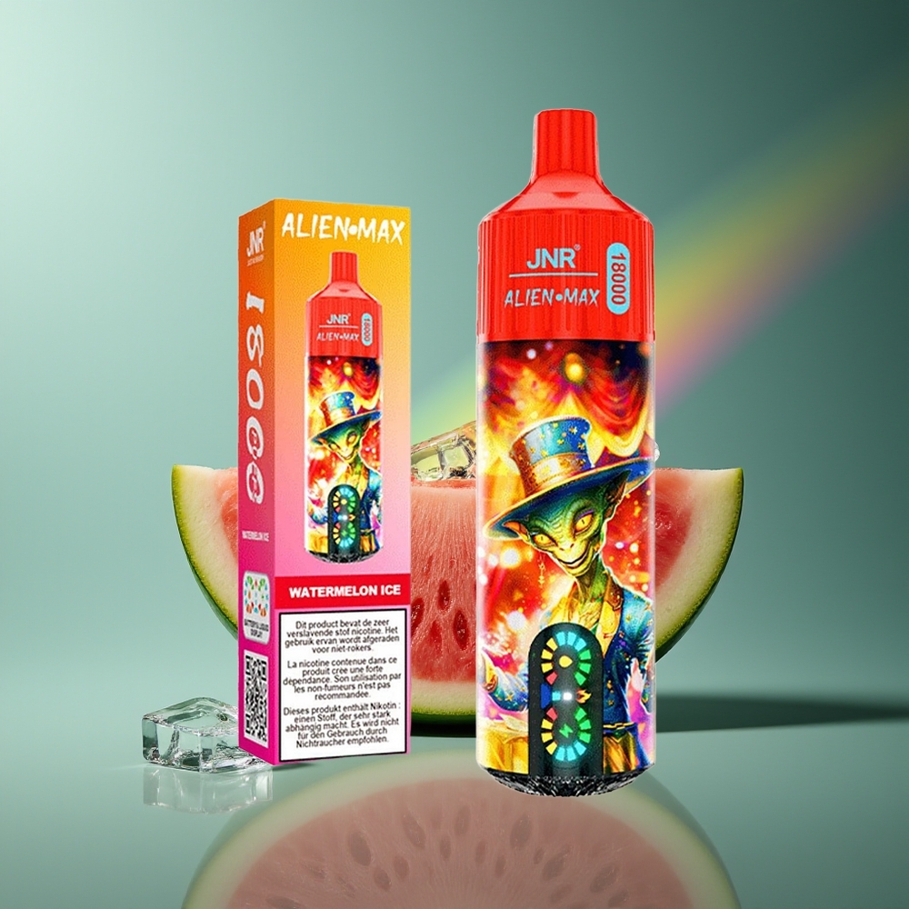 Wholesale Lithuania JNR Alien Max 18000 Puffs Arbūzas-Ledas Smart LED Display Dual Mesh Coil