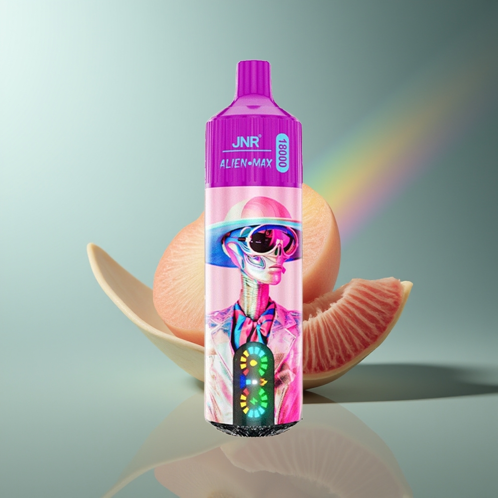 Wholesale Lithuania JNR Alien Max 18000 Puffs Baltasis Persikas ir Serbentai Dual Mesh Coil Type-C