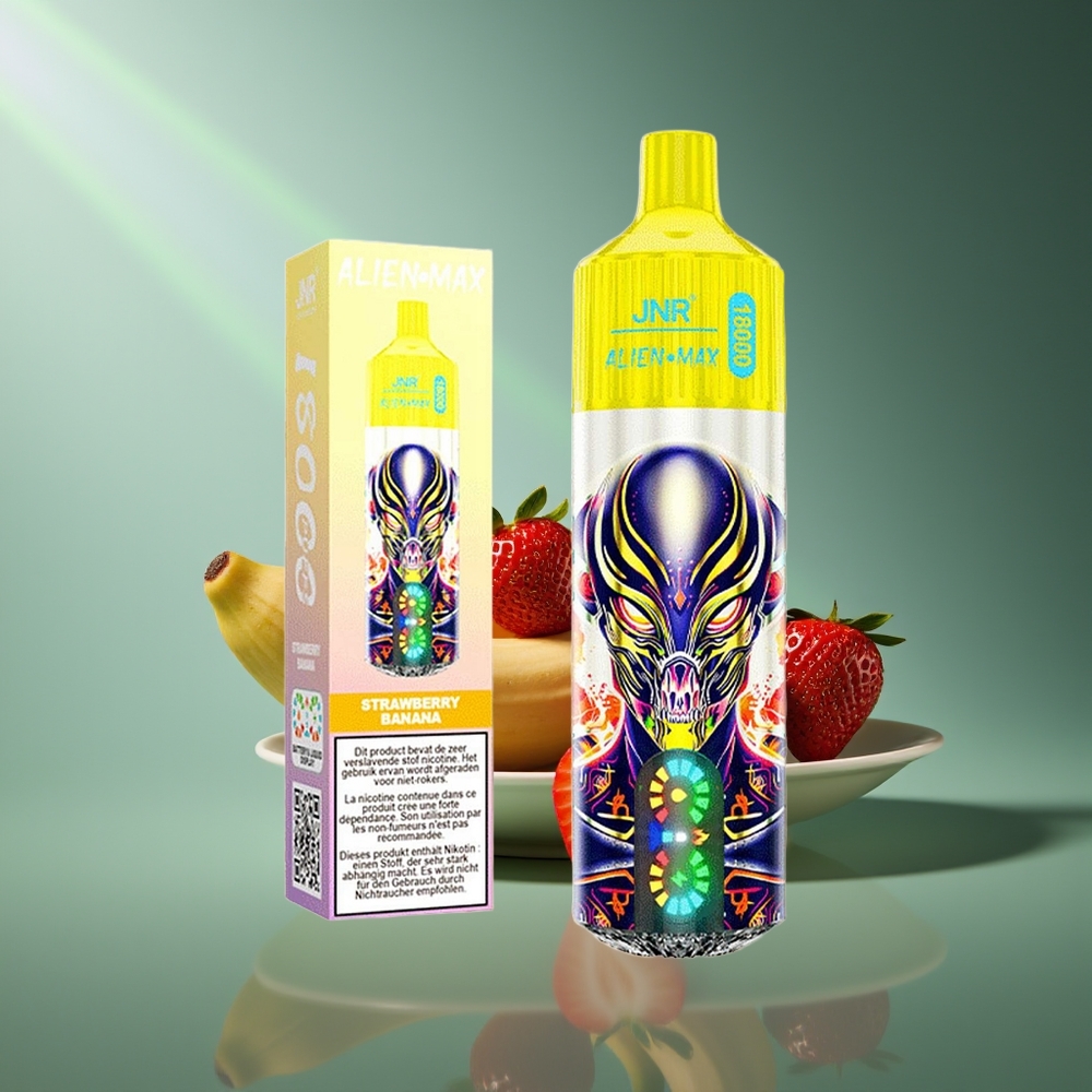 Wholesale Lithuania JNR Alien Max 18000 Puffs Braškė Bananas 850mAh 28ml