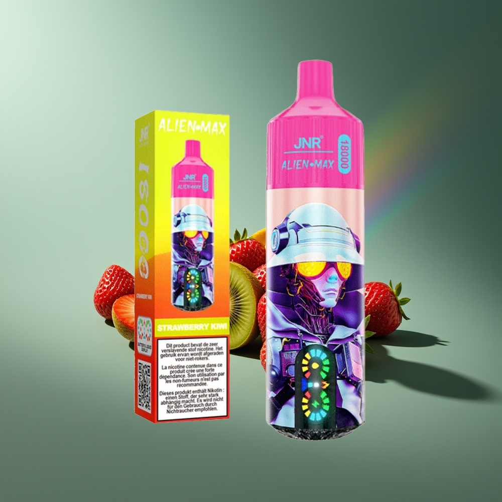 Wholesale Lithuania JNR Alien Max 18000 Puffs Braškės Kiwi Dual Mesh Coil Type-C
