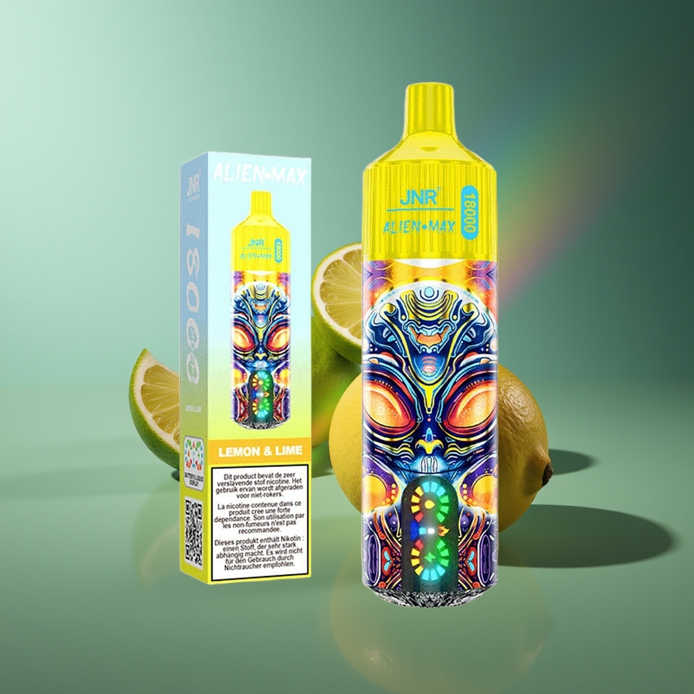 Wholesale Lithuania JNR Alien Max 18000 Puffs Citrina & Žalioji Citrina Dual Mesh Coil Type-C