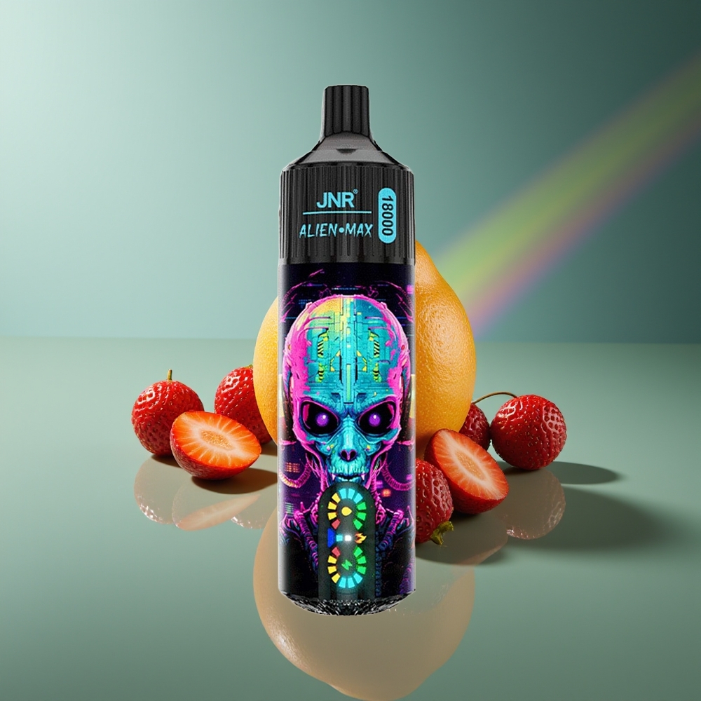 Wholesale Lithuania JNR Alien Max 18000 Puffs Hubba Bubba Braškė Dual Mesh Coil Type-C