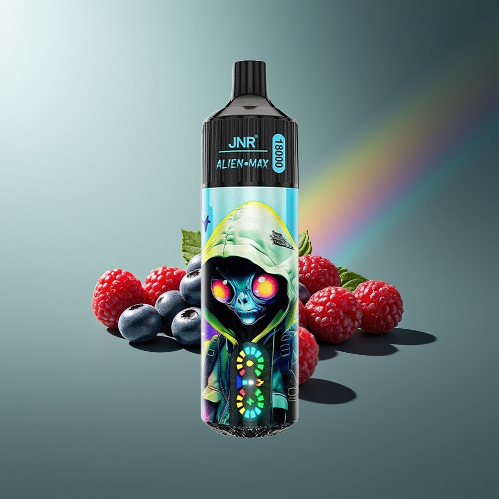 Wholesale Lithuania JNR Alien Max 18000 Puffs Mėlynės Avietės Vienkartinės Elektroninės Cigaretės Dual Mesh Coil Type-C