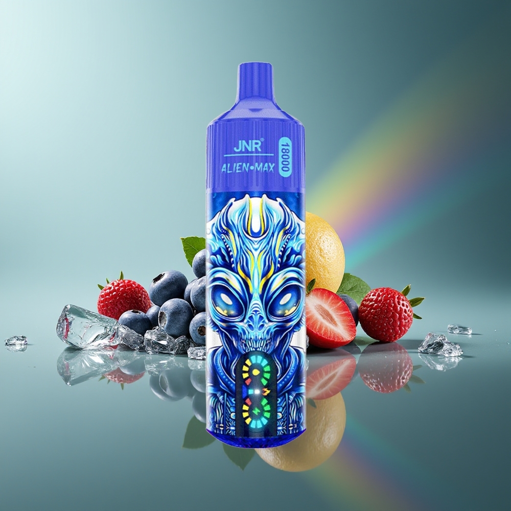 Wholesale Lithuania JNR Alien Max 18000 Puffs Mėlynės Su Ledų Smart LED Display & Type-C Quick Charge