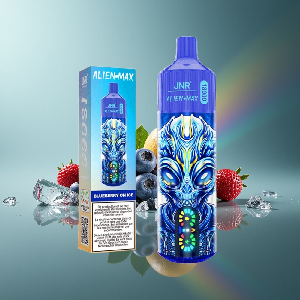 Wholesale Lithuania JNR Alien Max 18000 Puffs Mėlynės Su Ledų Smart LED Display & Type-C Quick Charge