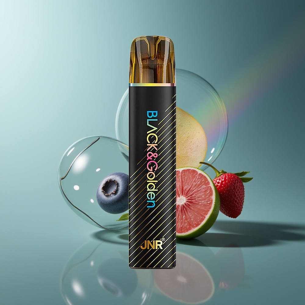 Wholesale Lithuania JNR Black&Golden 800 Pūsų Mėlynųjų Serbentų Burbulų Guma 550mAh 2ml