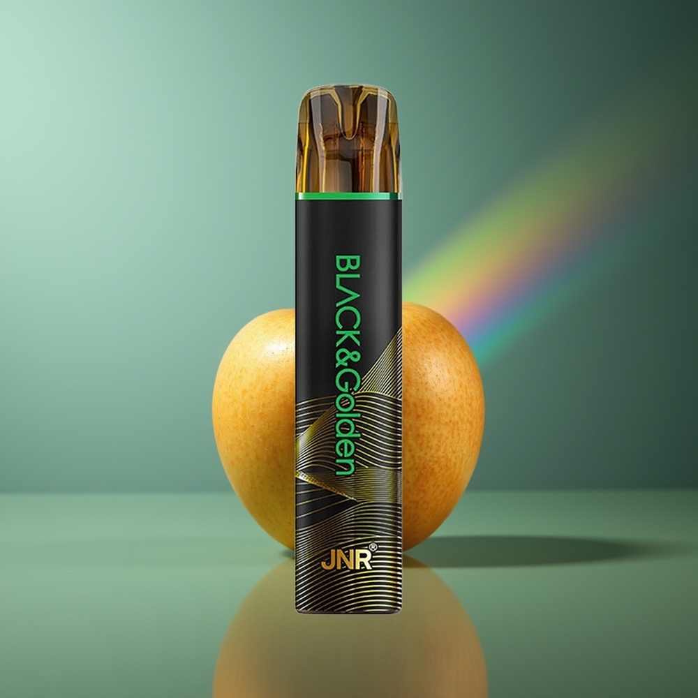 Wholesale Lithuania JNR Black&Golden 800 Pūsų Sūrio Obuolio Vienkartinės Elektroninės Cigaretės 550mAh 2ml