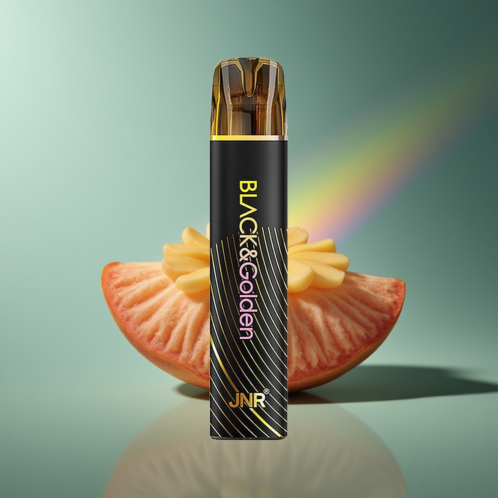 Wholesale Lithuania JNR Black&Golden 800 Puffs Persikų Mango Vienkartinės Elektroninės Cigaretės 550mAh 2ml