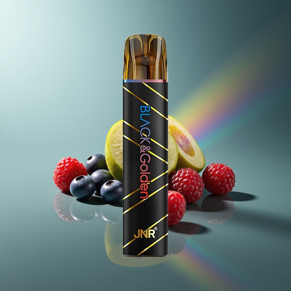 Wholesale Lithuania JNR Black&Golden 800 Puffs Vienkartinės Elektroninės Cigaretės Mėlynių Šlykščių Aviečių 550mAh 2ml