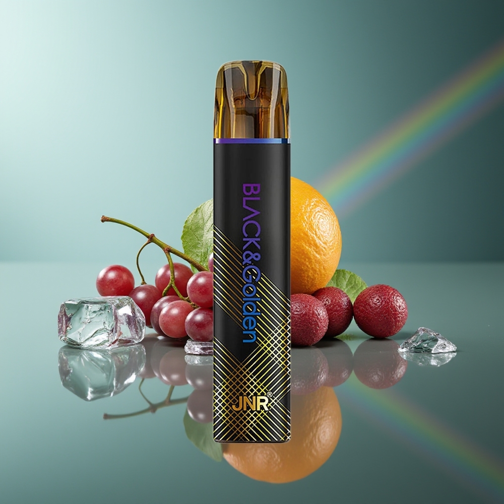 Wholesale Lithuania JNR Black&Golden 800 Puffs Vienkartinės Elektroninės Cigaretės Vynuogės Ledas 2ml 2%