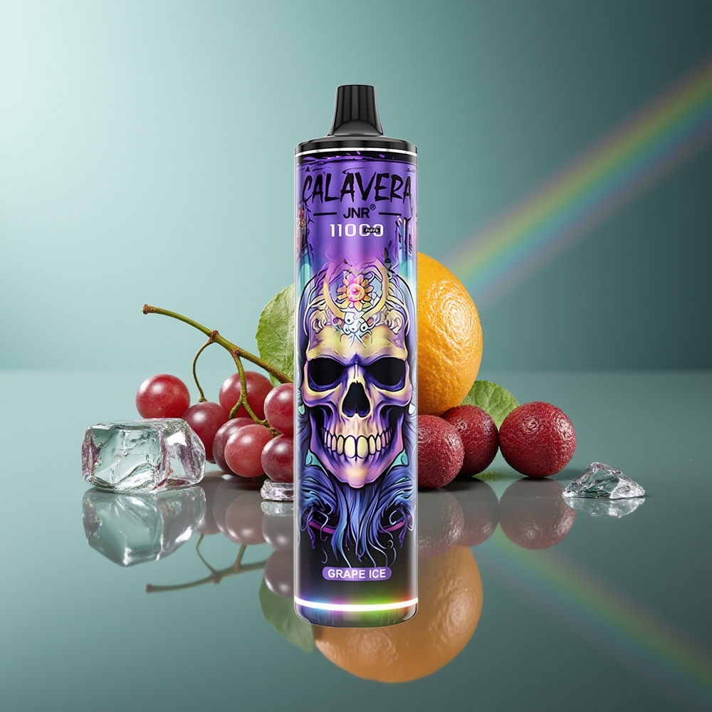 Wholesale Lithuania JNR Calavera 11000 Puffs Vynuogių Ledas Vienkartinės Elektroninės Cigaretės 850mAh 21ml
