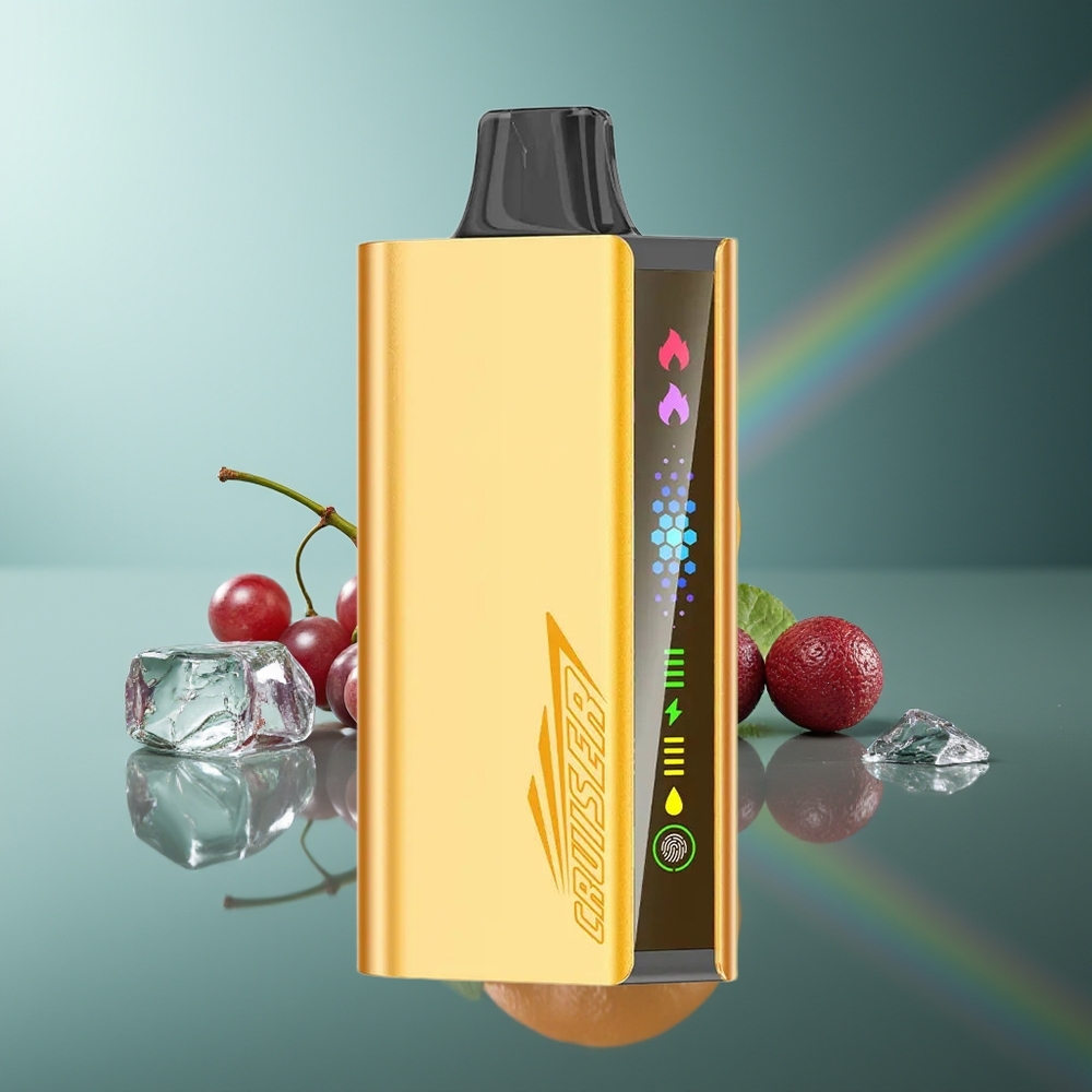 Wholesale Lithuania JNR Cruiser 12000 Pūsų No-Charge Vienkartinės Elektroninės Cigaretės Vynuogių Ledas Full-Metal Aluminum Body Animation Screen Display