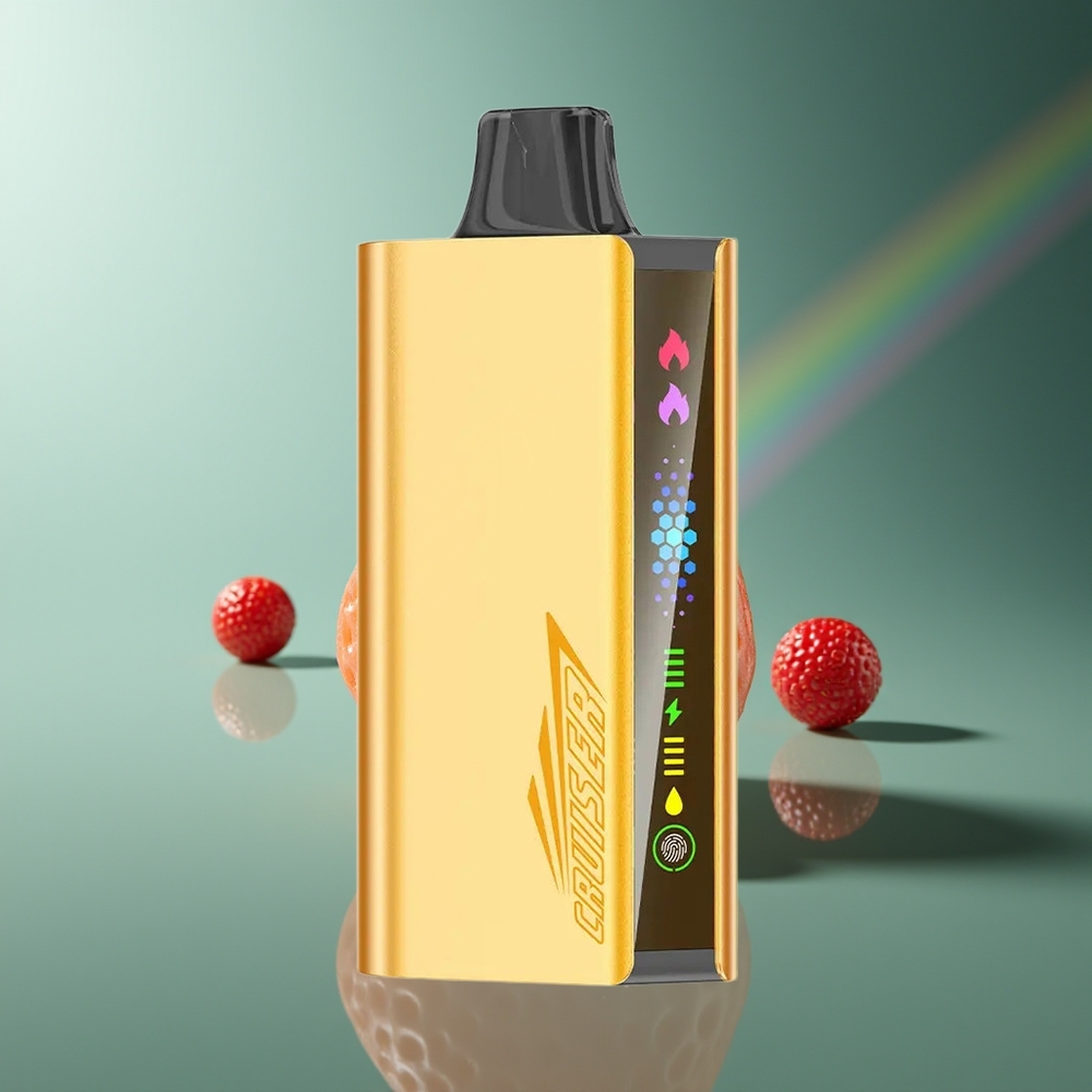 Wholesale Lithuania JNR Cruiser 12000 Pufų No-Charge Vienkartinės Elektroninės Cigaretės Chupa Chups Braškių Su Animaciniu Ekranu Ir Pilno Metalo Aliuminio Korpusu