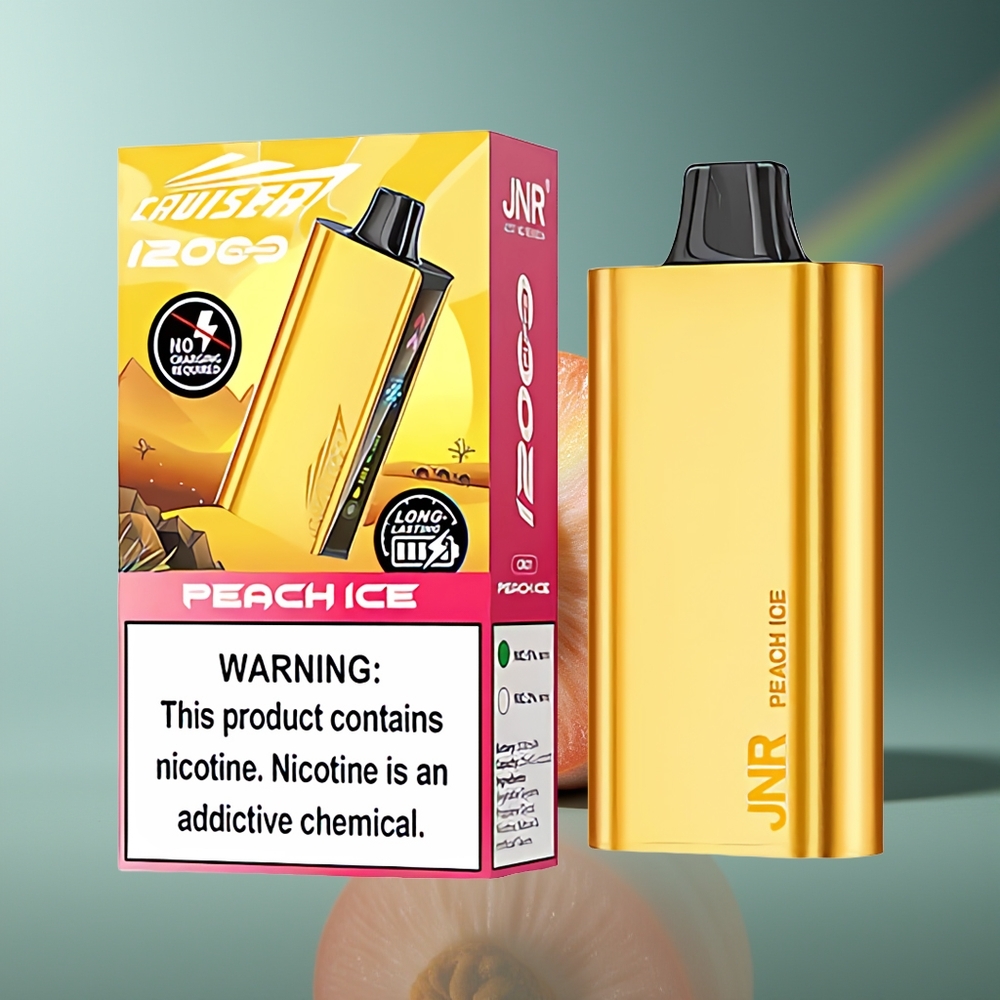 Wholesale Lithuania JNR Cruiser 12000 Puffų Persikas Ledas Built-in 3500 mAh Battery Animation Screen Display