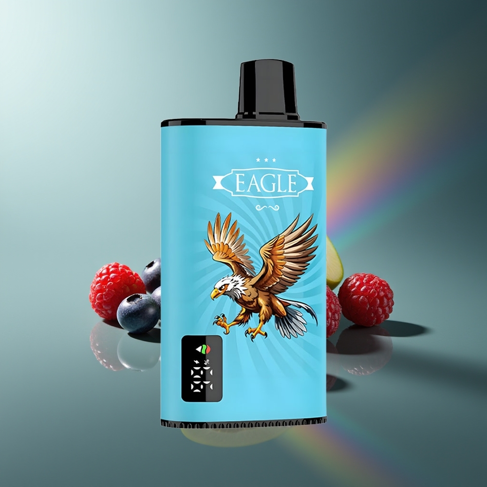 Wholesale Lithuania JNR EAGLE Smart 23000 Pūkų Vienkartinės Elektroninės Cigaretės Mėlynųjų Uogų Rūgščios Avietės Tipo-C Įkrovimas 25ml Skystis