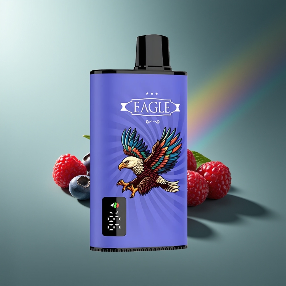 Wholesale Lithuania JNR EAGLE Smart 23000 Pūsų Vienkartinės Elektroninės Cigaretės Mėlynųjų Aviečių Aviečių Vyšnių Tipo C Įkrovimas 25ml Skysčio Talpa