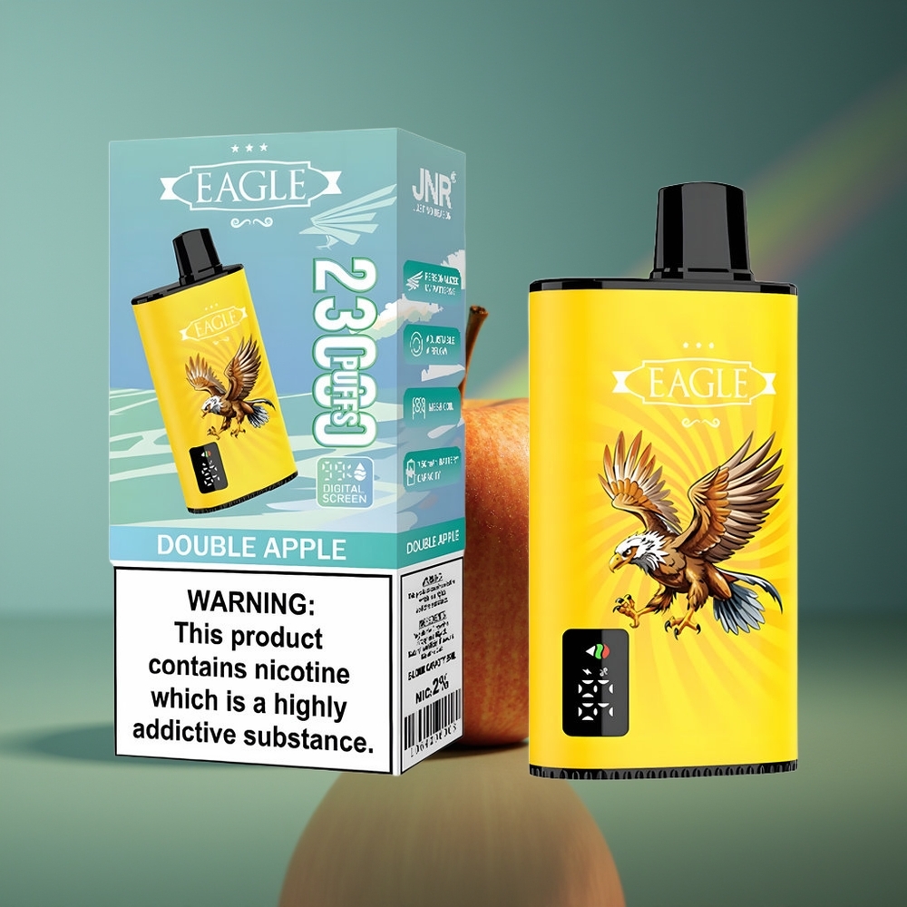 Wholesale Lithuania JNR EAGLE Smart 23000 Pufų Vienkartinės Elektroninės Cigaretės Dviguba Obelė 750mAh 25ml