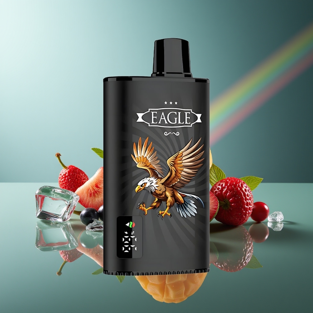 Wholesale Lithuania JNR EAGLE Smart 23000 Puffs Juodųjų serbentų mango ledas Vienkartinės Elektroninės Cigaretės su 25ml e-Liquid ir 750mAh Battery Capacity