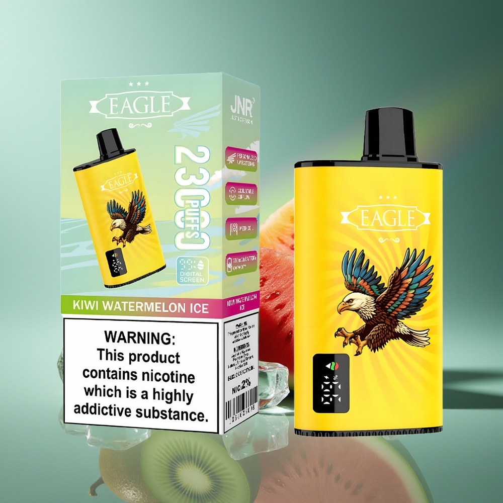 Wholesale Lithuania JNR EAGLE Smart 23000 Puffs Kiwi Arbūzas Ledas Vienkartinės Elektroninės Cigaretės 25ml 2% Nicotine