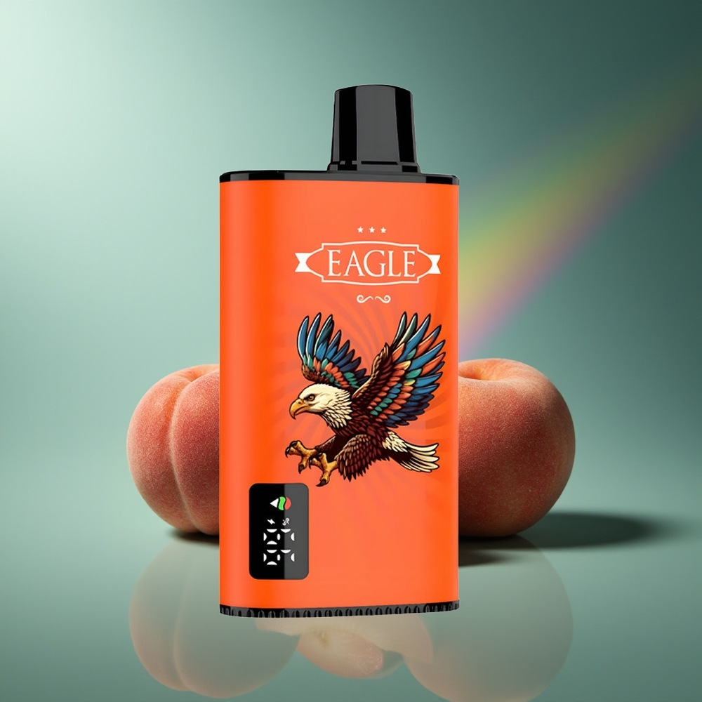 Wholesale Lithuania JNR EAGLE Smart 23000 Puffs Sultūsios Persikos Vienkartinės Elektroninės Cigaretės 25ml 2% Nicotine