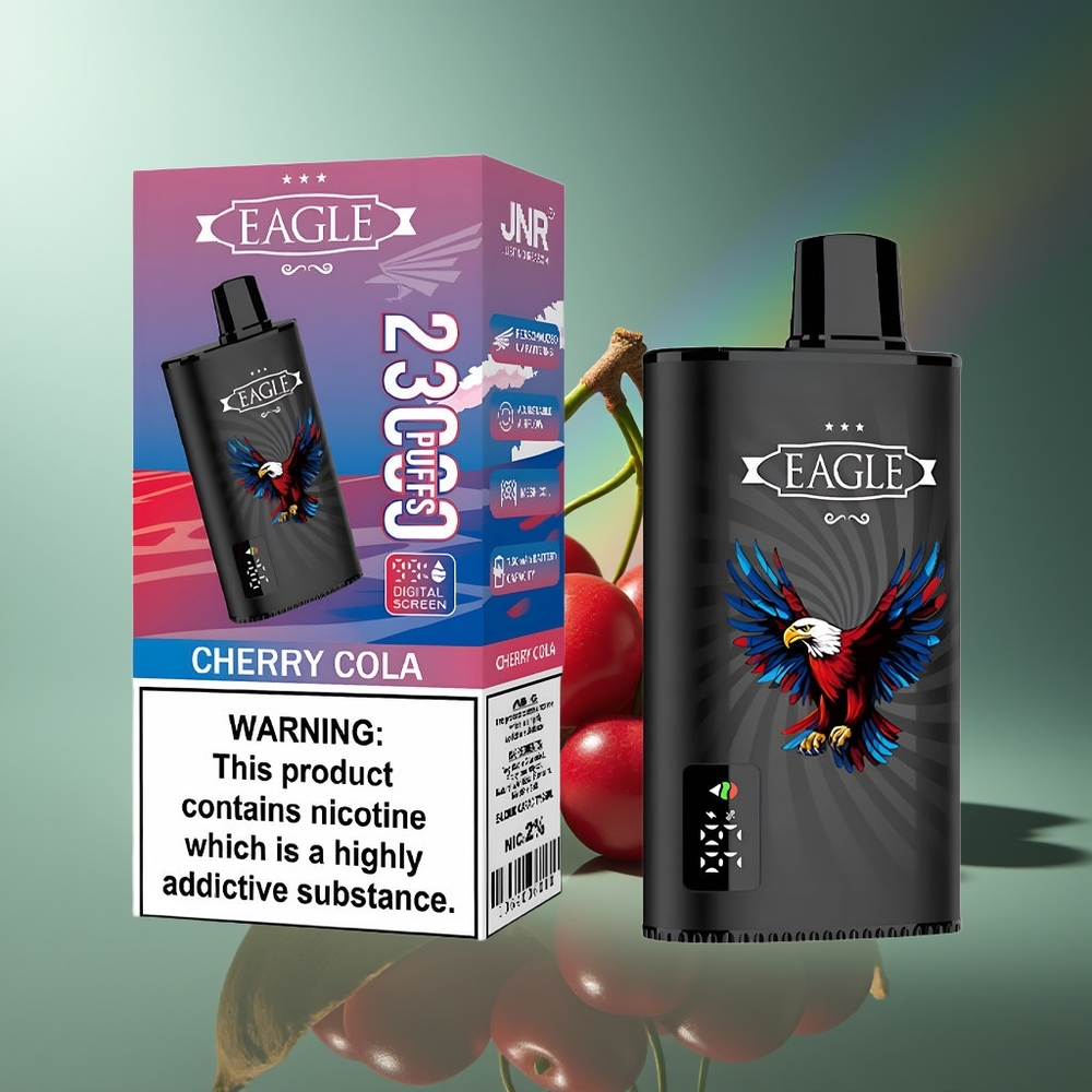 Wholesale Lithuania JNR EAGLE Smart 23000 Puffs Vyšnių Kola 1.0ohm Mesh Coil 25ml e-Liquid