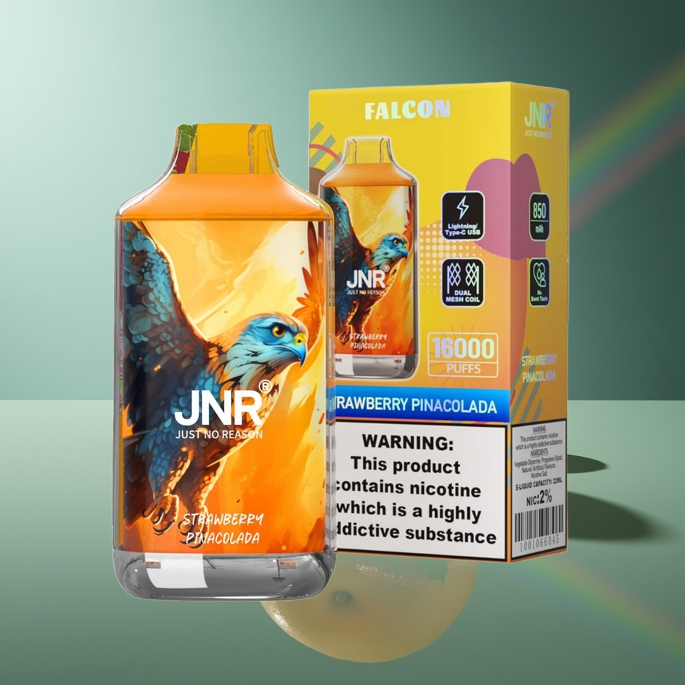 Wholesale Lithuania JNR Falcon 16000 Puffs 850 mAh Braškės Pina Kolada Vienkartinės Elektroninės Cigaretės