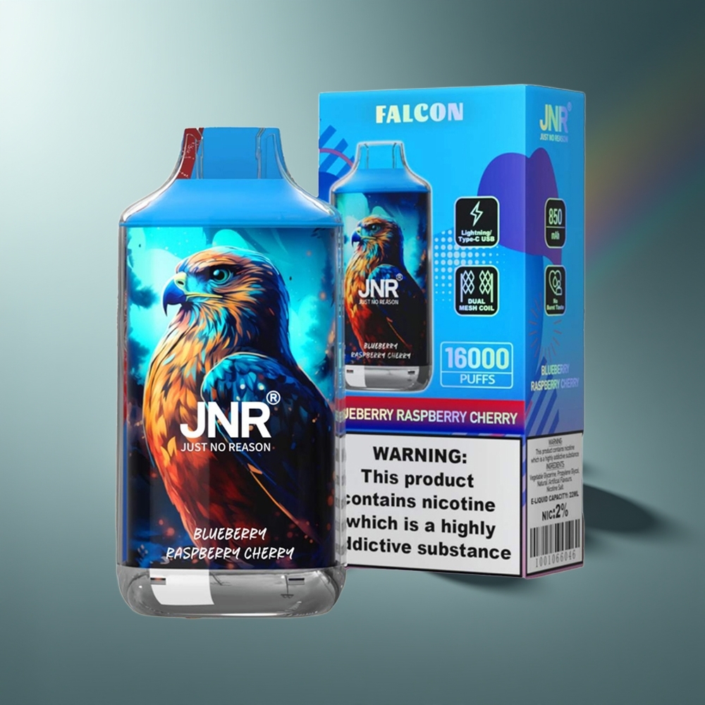 Wholesale Lithuania JNR Falcon 16000 Puffs 850 mAh Mėlynųjų Serbentų Aviečių Vyšnių Vienkartinės Elektroninės Cigaretės