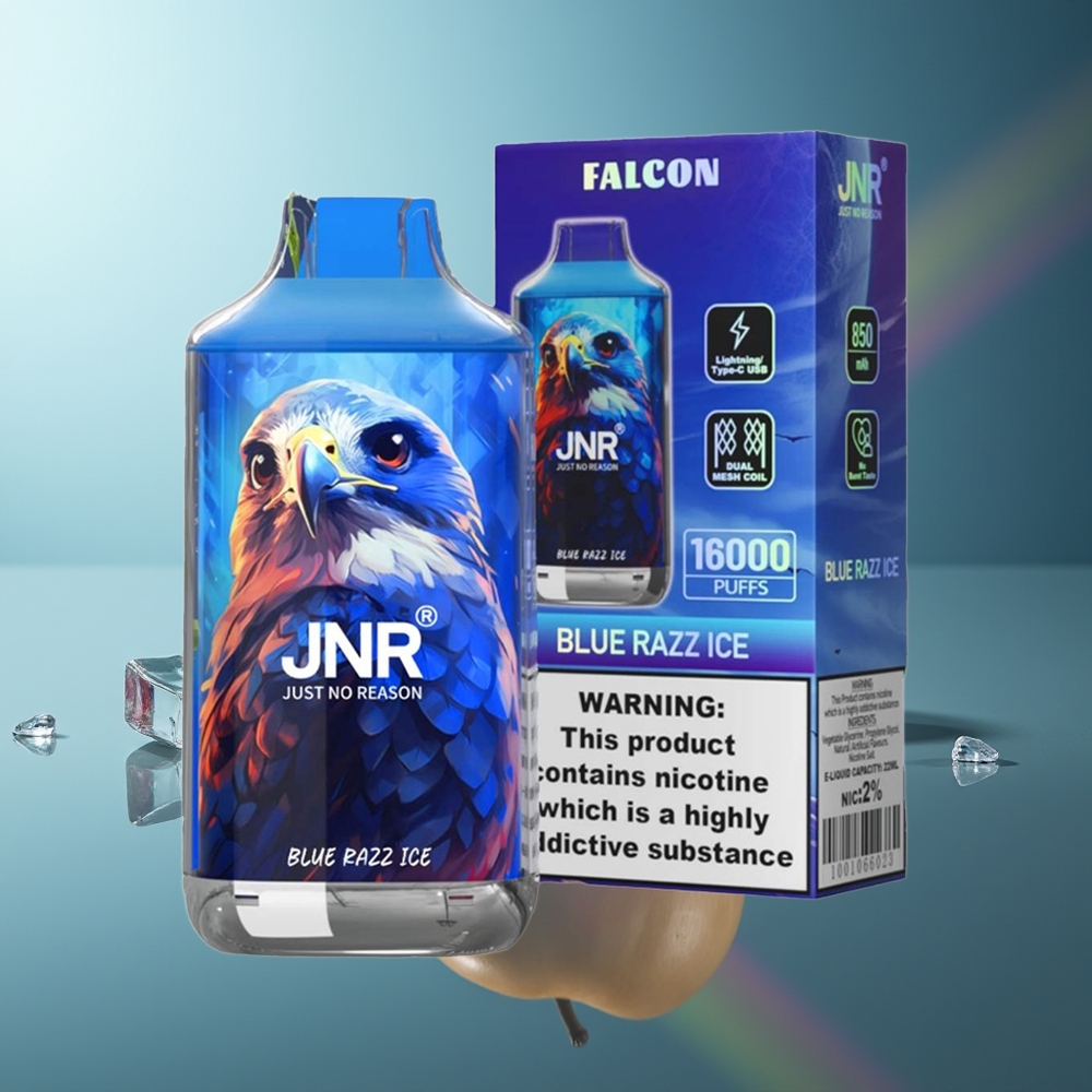 Wholesale Lithuania JNR Falcon 16000 Puffs 850 mAh Mėlyna Avietės Ledas